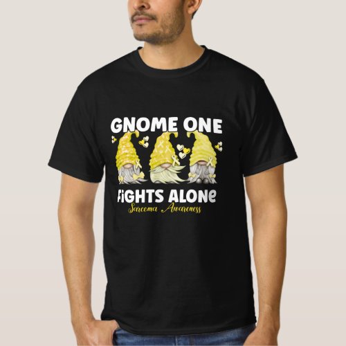 Sarcoma Cancer Awareness Yellow Gnome T_Shirt