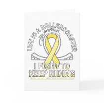 Sarcoma cancer awareness yellow ribbon gradient card