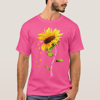 Sarcoma Cancer Awareness Yellow Ribbon & Sunflower T-Shirt