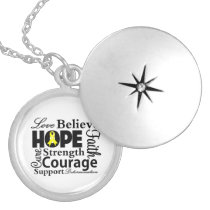 Sarcoma Cancer Collage of Hope Locket Necklace