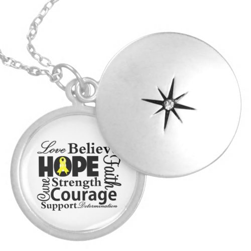 Sarcoma Cancer Collage of Hope Locket Necklace