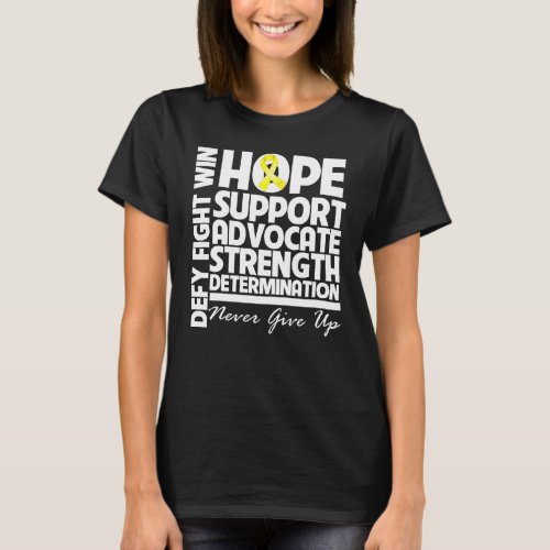 Sarcoma Cancer Hope Support Strength T_Shirt