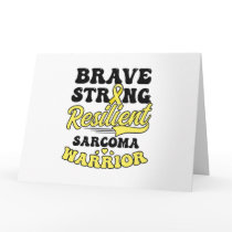 Sarcoma Cancer Shirt  Brave Strong Resilient  Card