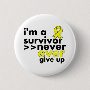 Sarcoma Cancer Survivor Never Give Up Pinback Button