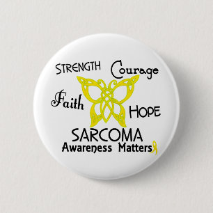 Sarcoma Celtic Butterfly 3 Pinback Button