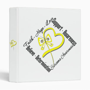 Sarcoma Faith Hope Love Butterfly Binder