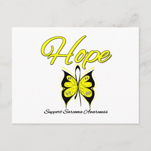 Sarcoma Hope Butterfly Ribbon Postcard