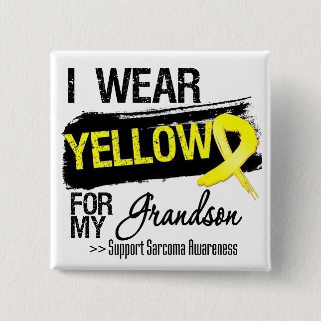 Sarcoma Ribbon For My Grandson Button (Front)