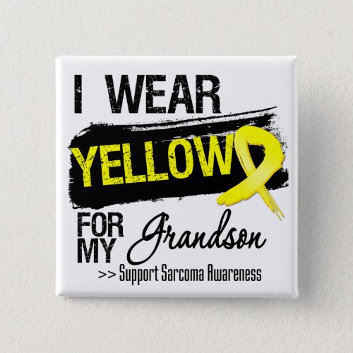 Sarcoma Ribbon For My Grandson Button