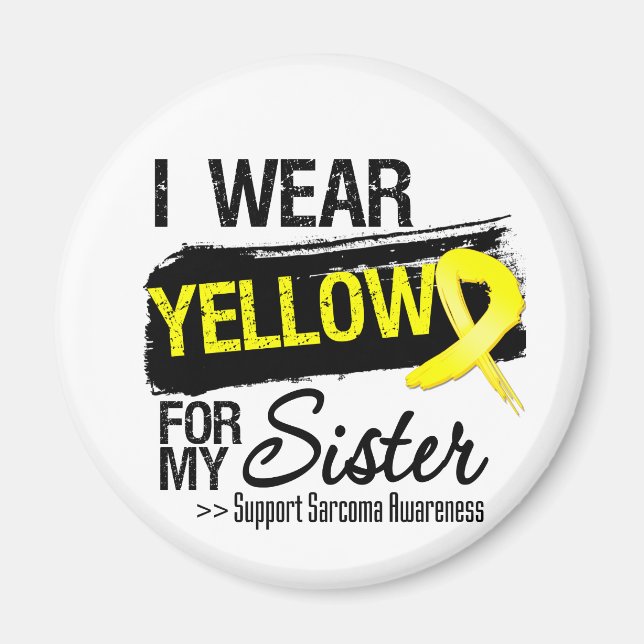 Sarcoma Ribbon For My Sister Magnet (Front)