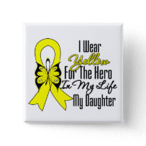 Sarcoma Ribbon My Hero My Daughter Pinback Button