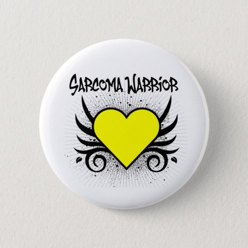 Sarcoma Warrior Heart Pinback Button