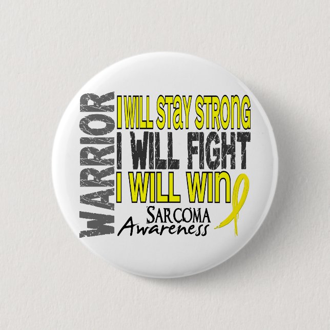 Sarcoma Warrior Pinback Button (Front)