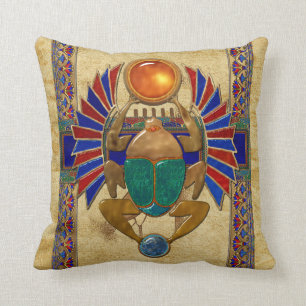 Sarcophagus 3D Egyptian Throw Pillow