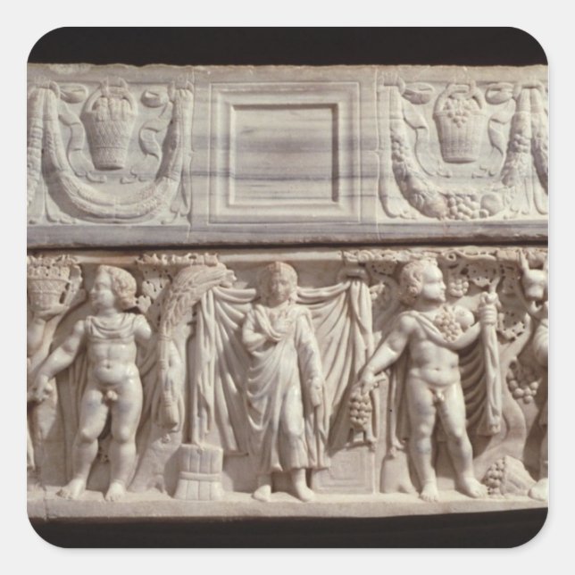 Sarcophagus depicting the deceased square sticker (Front)