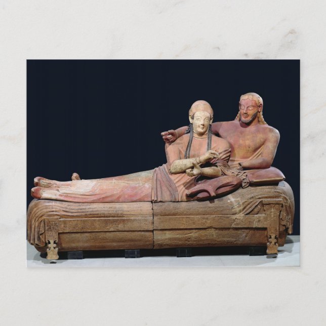 Sarcophagus of a married couple, 525-500 BC Postcard (Front)
