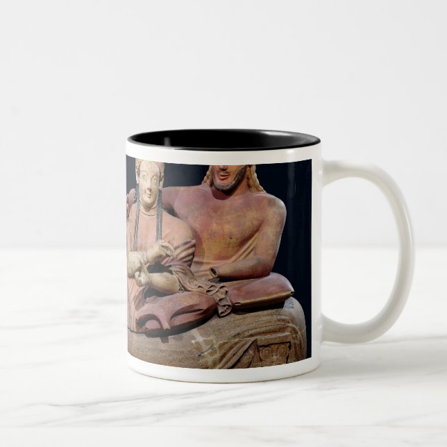 Sarcophagus of a married couple, 525-500 BC Two-Tone Coffee Mug (Right)