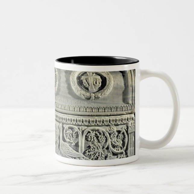 Sarcophagus of bishop Theodore Two-Tone Coffee Mug (Right)