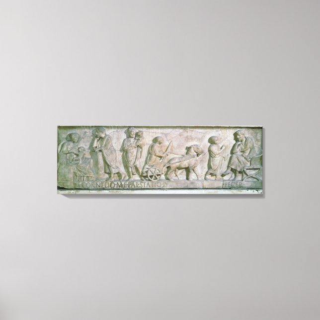 Sarcophagus of Cornelius Statius Canvas Print (Front)