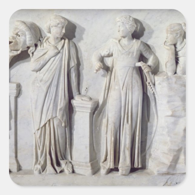 Sarcophagus of the Muses 2 Square Sticker (Front)