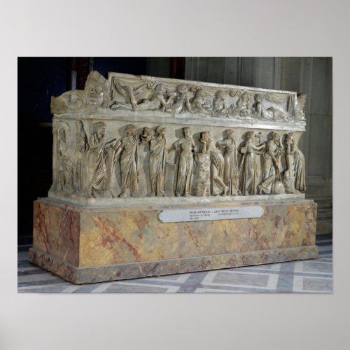 Sarcophagus with frieze of the Nine Muses Poster
