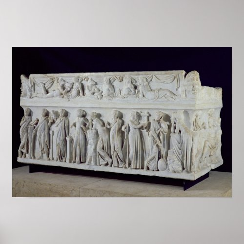 Sarcophagus with frieze of the Nine Muses Poster