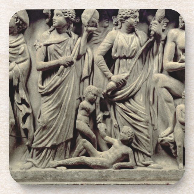 Sarcophagus with relief depicting Prometheus and t Beverage Coaster (Front)