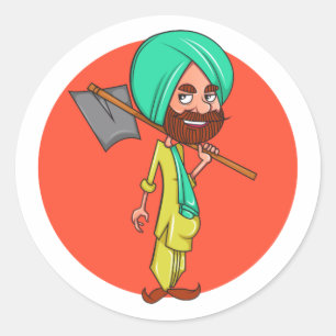 Sardar Ji Classic Round Sticker