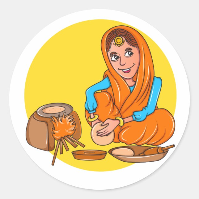 Sardarni Classic Round Sticker (Front)