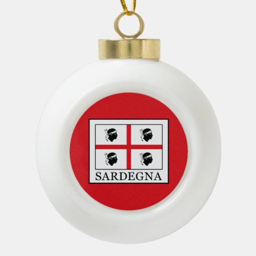 Sardegna Ceramic Ball Christmas Ornament
