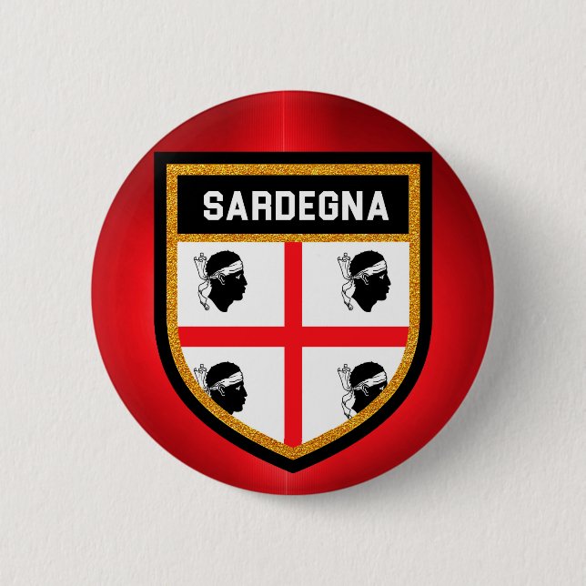 Sardegna Flag Pinback Button (Front)