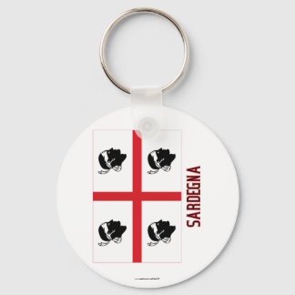 Sardegna flag with name keychain