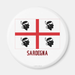 Sardegna flag with name magnet