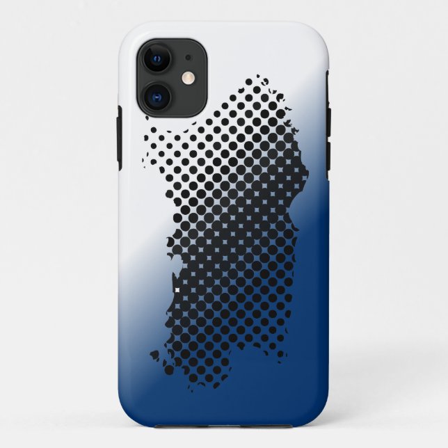 Sardegna, halftone map Case-Mate iPhone case (Back)