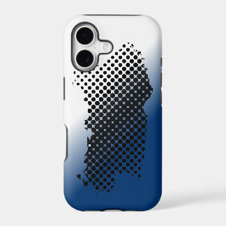 Sardegna, halftone map iPhone 17 case
