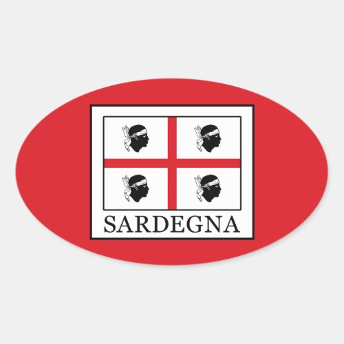 Sardegna Oval Sticker