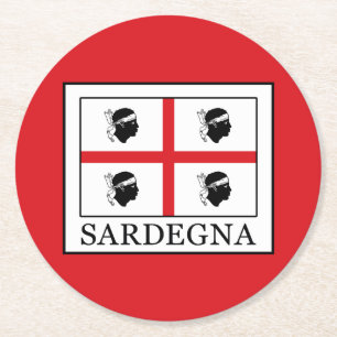 Sardegna Round Paper Coaster