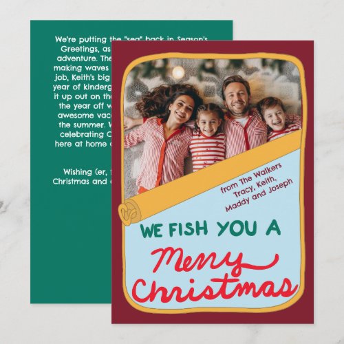 Sardine Can Tinned Fish Funny Photo Holiday Card