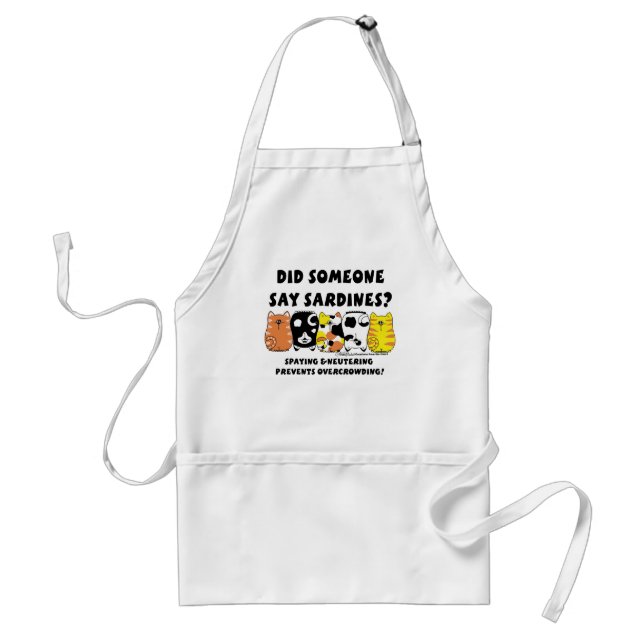 Sardine Cats Adult Apron (Front)