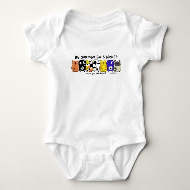 Sardine Cats Baby Bodysuit (Front)