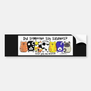 Sardine Cats Bumper Sticker