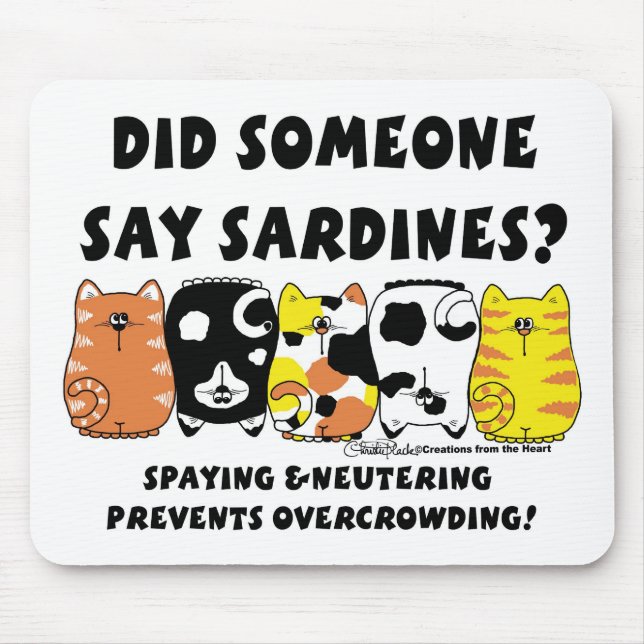 Sardine Cats Mouse Pad (Front)