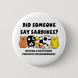 Sardine Cats Pinback Button