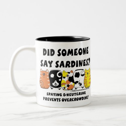 Sardine Cats Two_Tone Coffee Mug