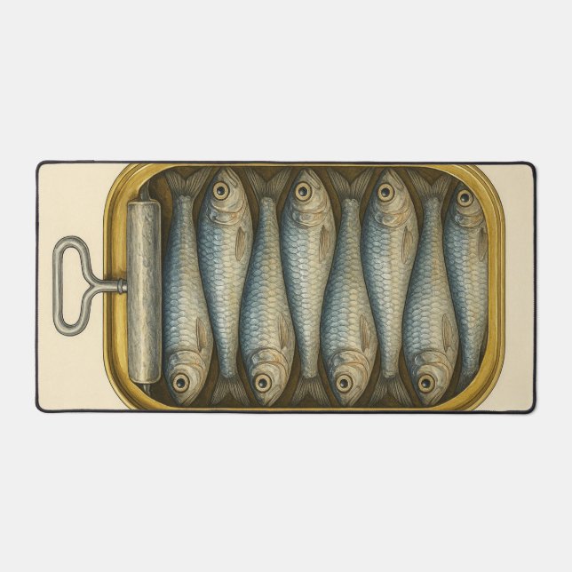 Sardine Chic by ej gold Desk Mat (Front)