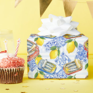 Sardine Core La Dolce Vita | Tinned Fish Pattern Wrapping Paper