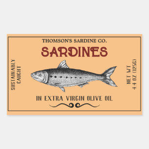 Sardine Custom Label Sticker