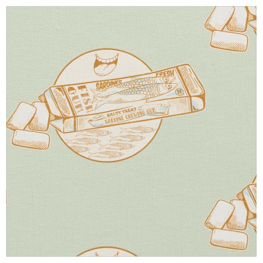 Sardine flavoured chewing gum funny fish fabric