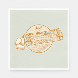 Sardine flavoured chewing gum funny fish napkins