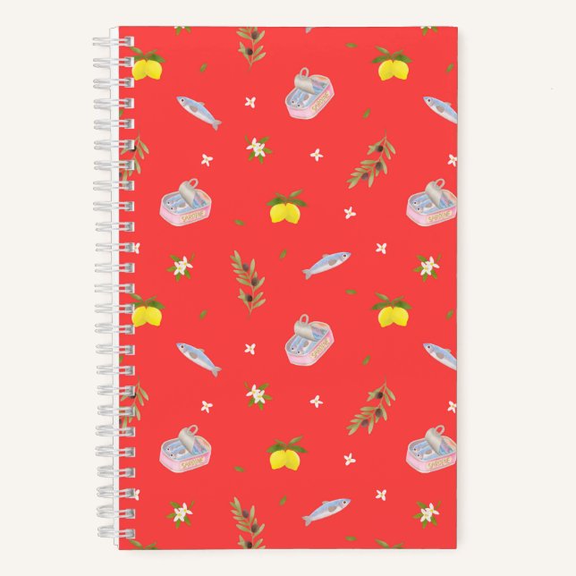 Sardine Lemon Red Notebook (Front)